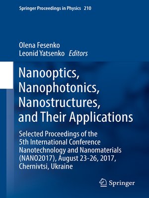 cover image of Nanooptics, Nanophotonics, Nanostructures, and Their Applications